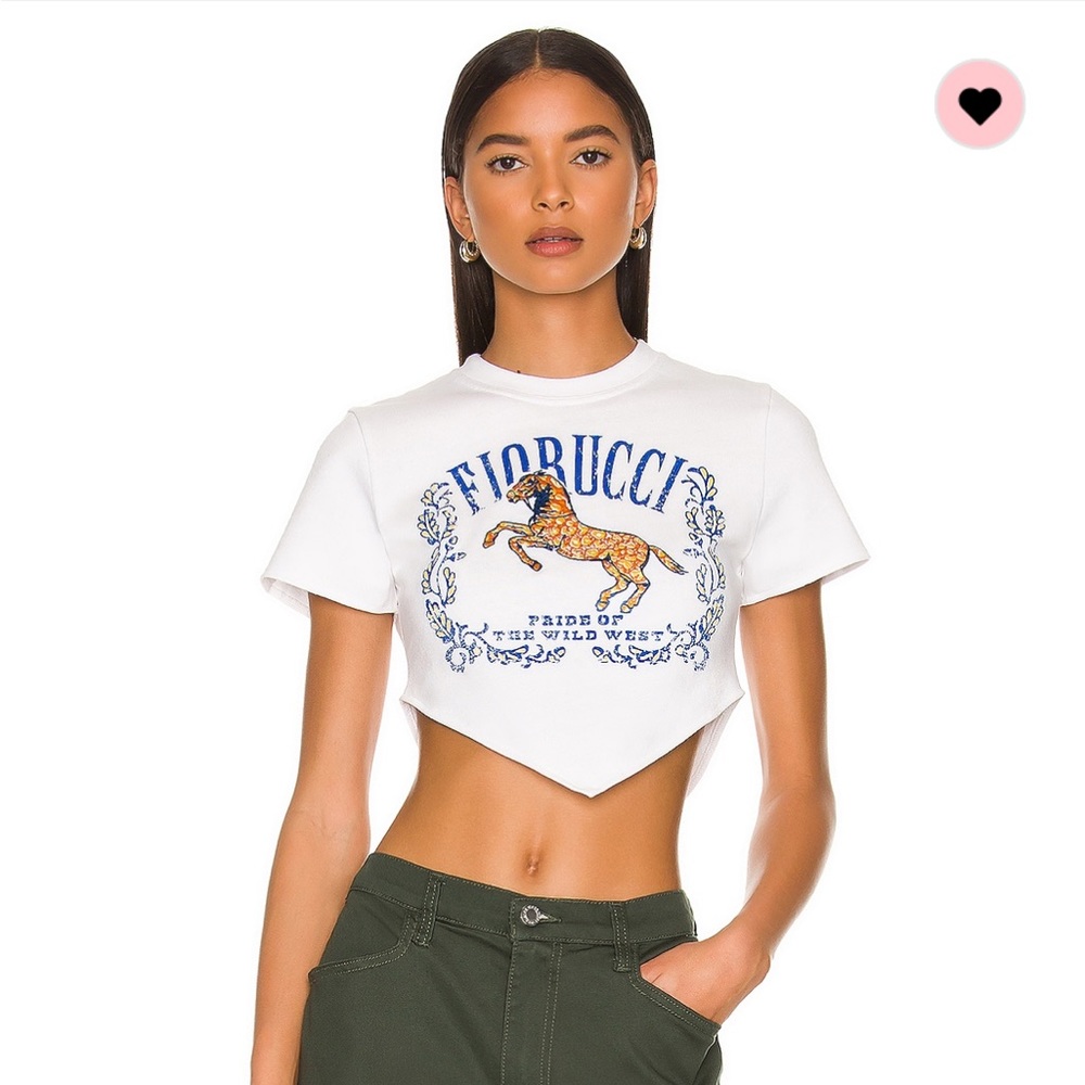 FIORUCCI Pride of the Wild West Top in Cream, Size M, Revolve
